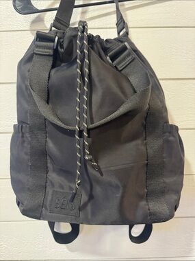 BEIS Black Drawstring Backpack